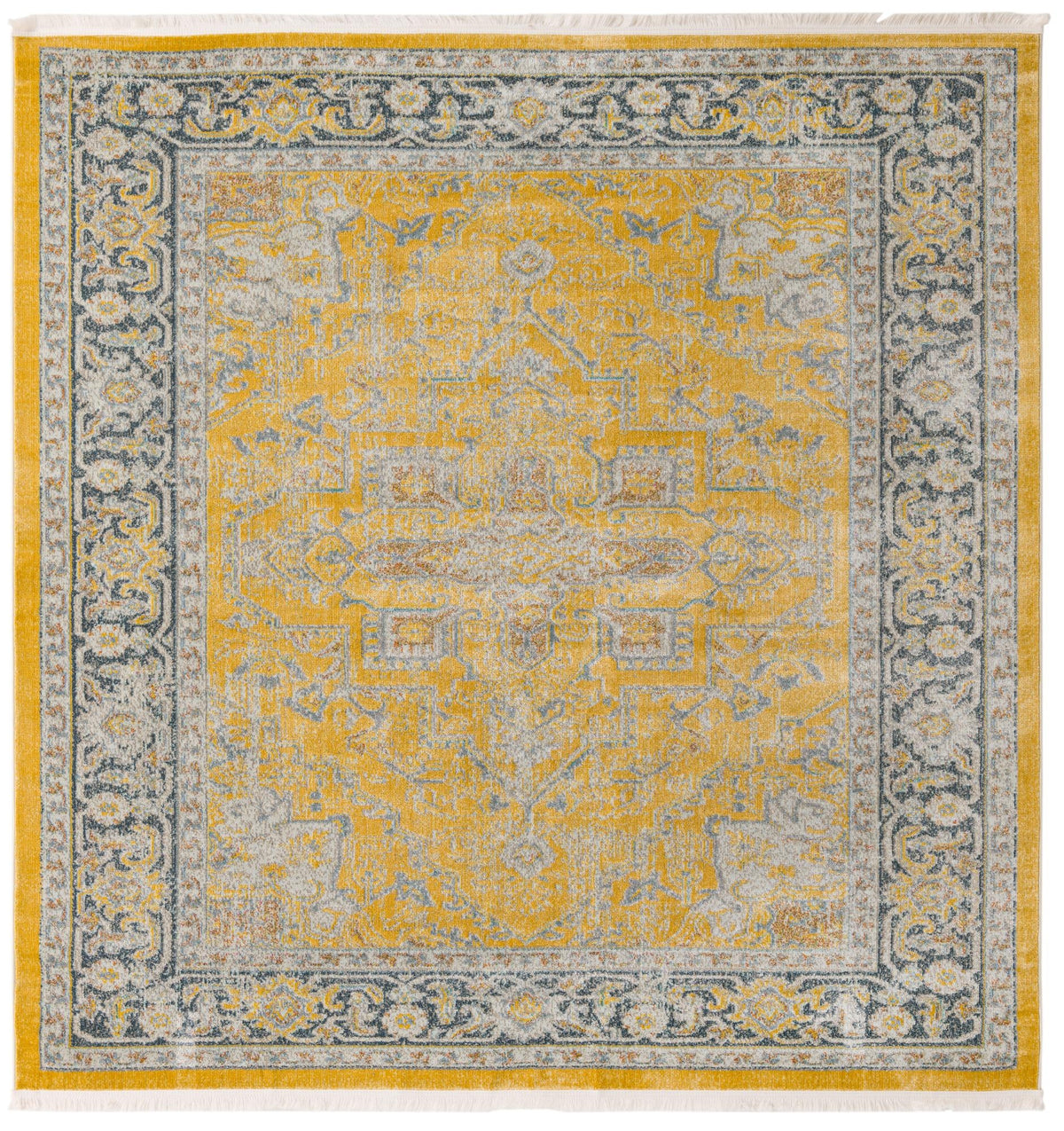 Caribbean Breeze Collection Area Rug -  Andros Square Yellow  lifestyle 29