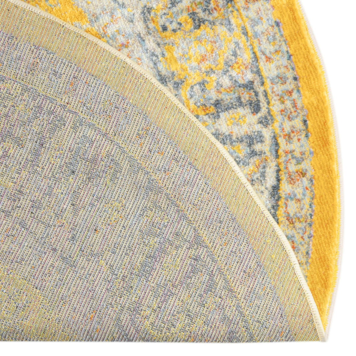 Caribbean Breeze Collection Area Rug -  Andros Oval Yellow  lifestyle 88