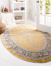 Caribbean Breeze Collection Area Rug -  Andros Oval Yellow  lifestyle 36