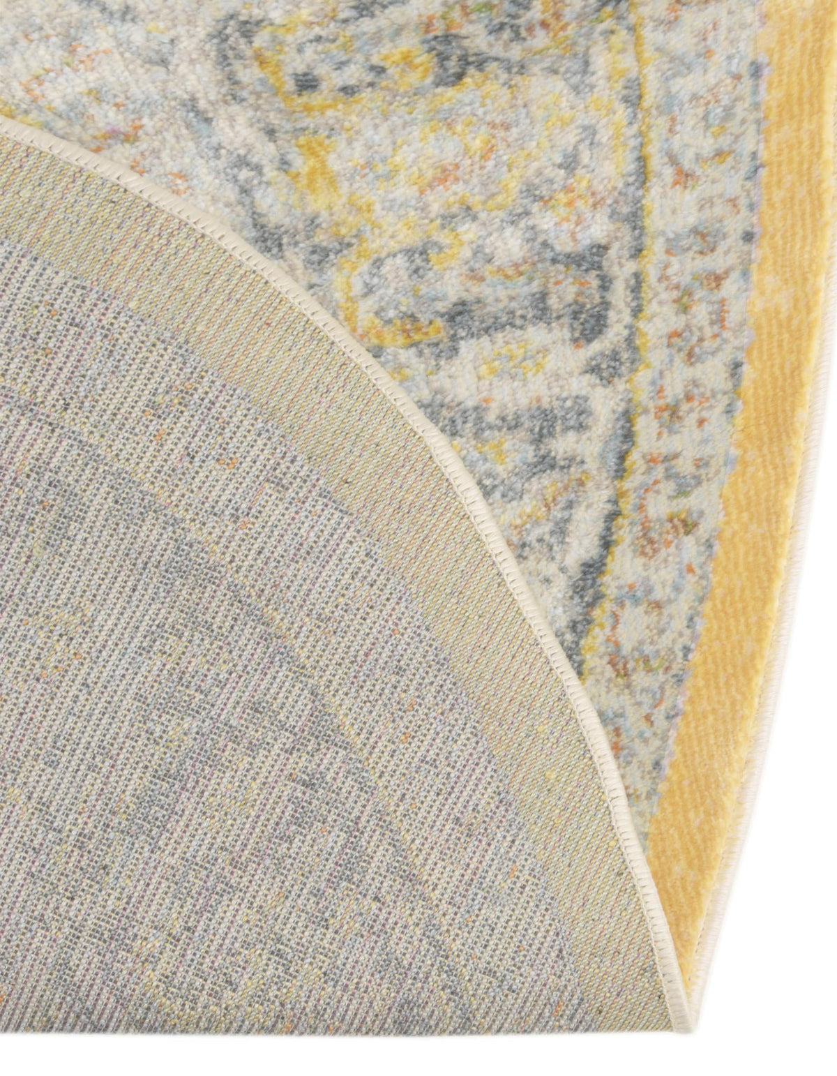 Caribbean Breeze Collection Area Rug -  Andros Oval Yellow  lifestyle 180