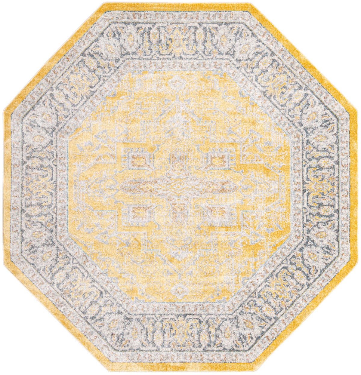 Caribbean Breeze Collection Area Rug -  Andros Octagon Yellow  lifestyle 31