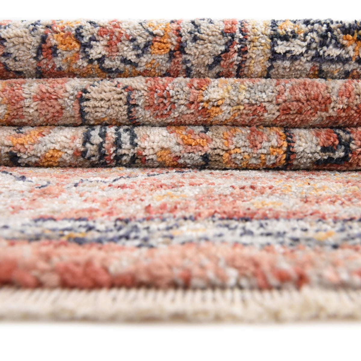 Seville Stripes Collection Area Rug - Cadiz (Brick Red) Rectangle Brick Red  lifestyle 5