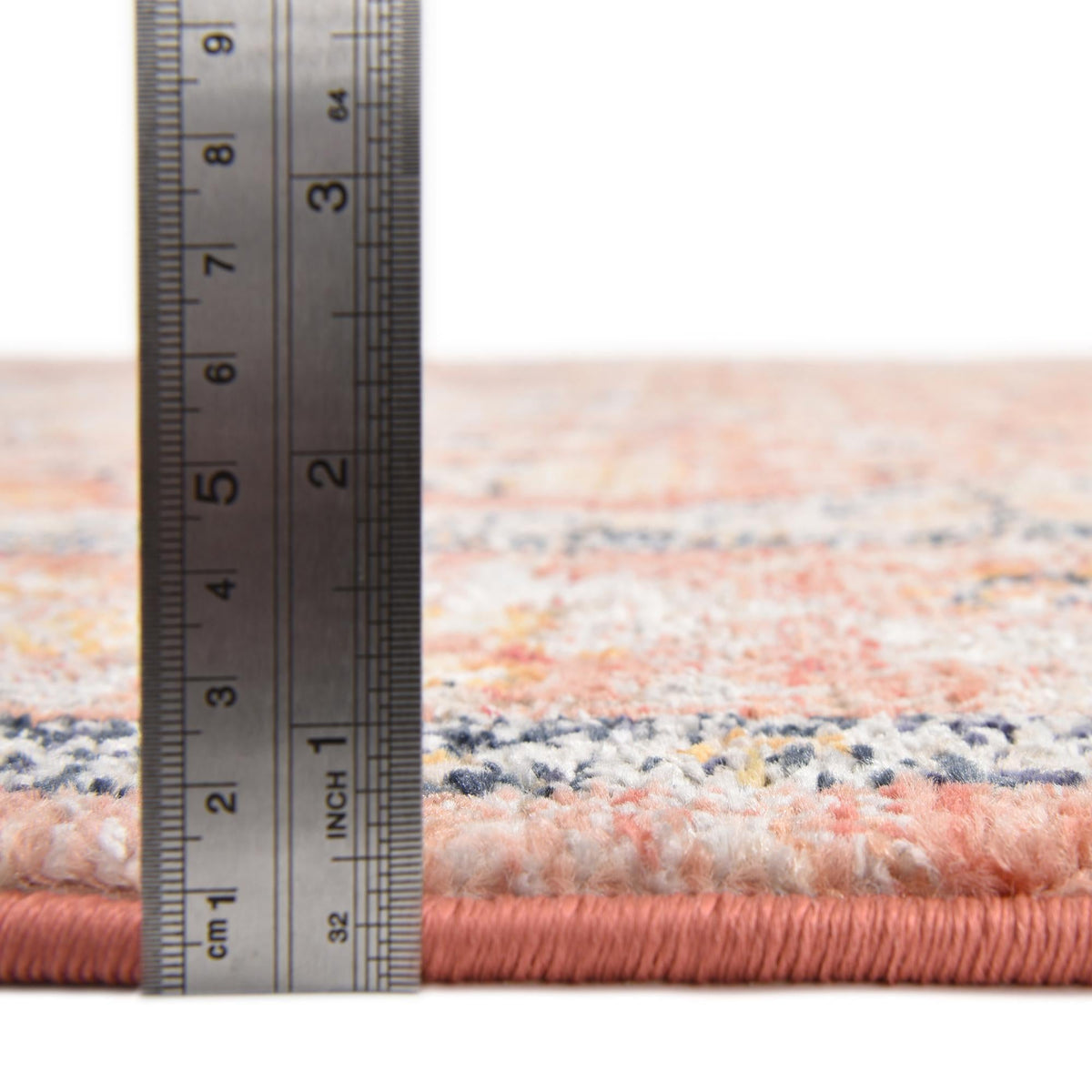 Seville Stripes Collection Area Rug - Cadiz (Brick Red) Round Brick Red  lifestyle 17