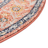 Seville Stripes Collection Area Rug - Cadiz (Brick Red) Round Brick Red  lifestyle 27