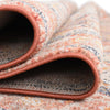Seville Stripes Collection Area Rug - Cadiz (Brick Red) Round Brick Red  lifestyle 57