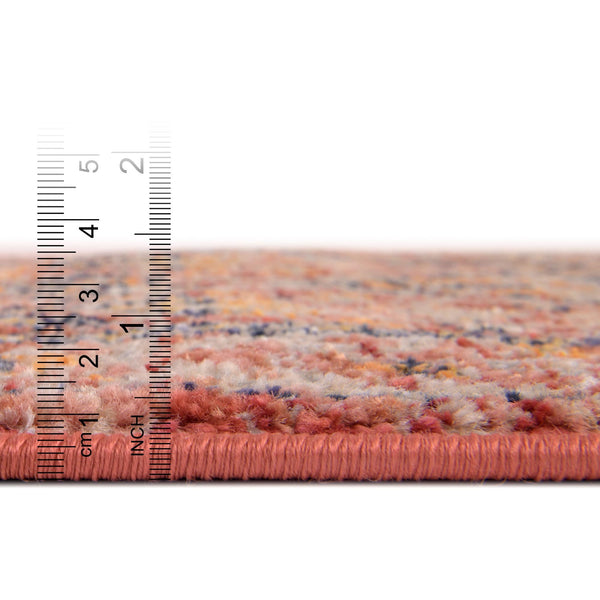 Seville Stripes Collection Area Rug - Cadiz (Brick Red) Square Brick Red  lifestyle 18
