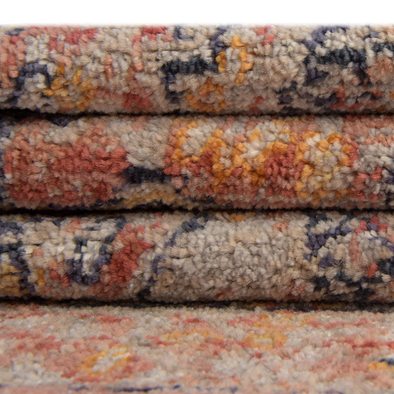 Seville Stripes Collection Area Rug - Cadiz (Brick Red) Square Brick Red  lifestyle 62