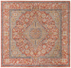Seville Stripes Collection Area Rug - Cadiz (Brick Red) Square Brick Red  lifestyle 3