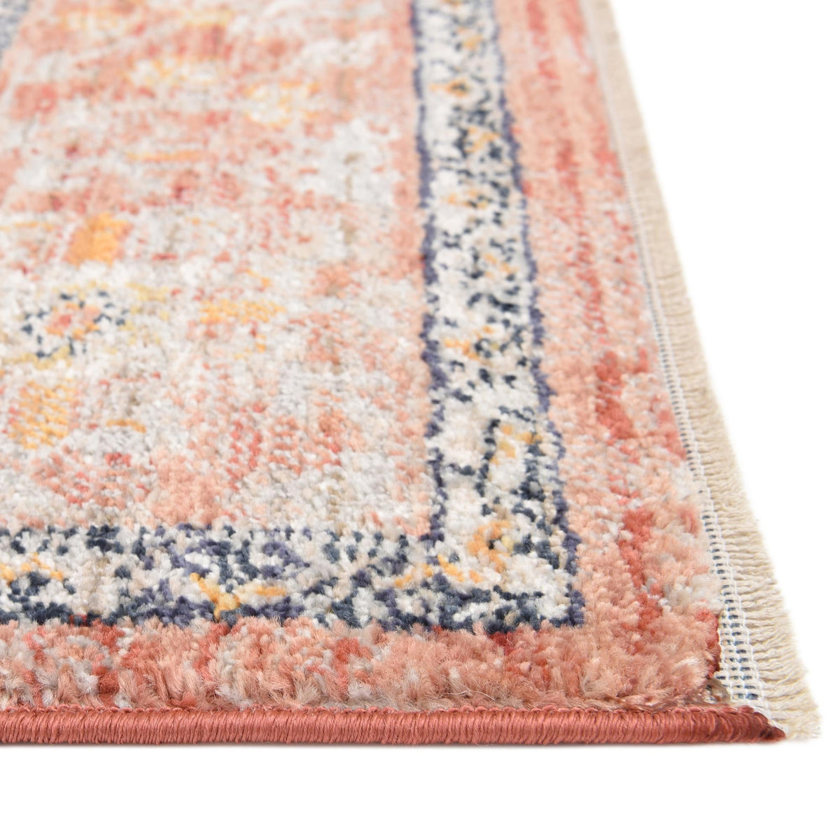 Seville Stripes Collection Area Rug - Cadiz (Brick Red) Octagon Brick Red  lifestyle 30