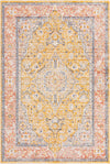 Seville Stripes Collection Area Rug - Cadiz (Yellow) Rectangle Yellow  lifestyle 2