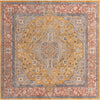 Seville Stripes Collection Area Rug - Cadiz (Yellow) Square Yellow  lifestyle 3