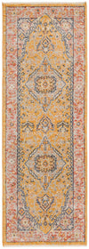 Seville Stripes Collection Area Rug - Cadiz (Yellow) Runner Yellow  lifestyle 6