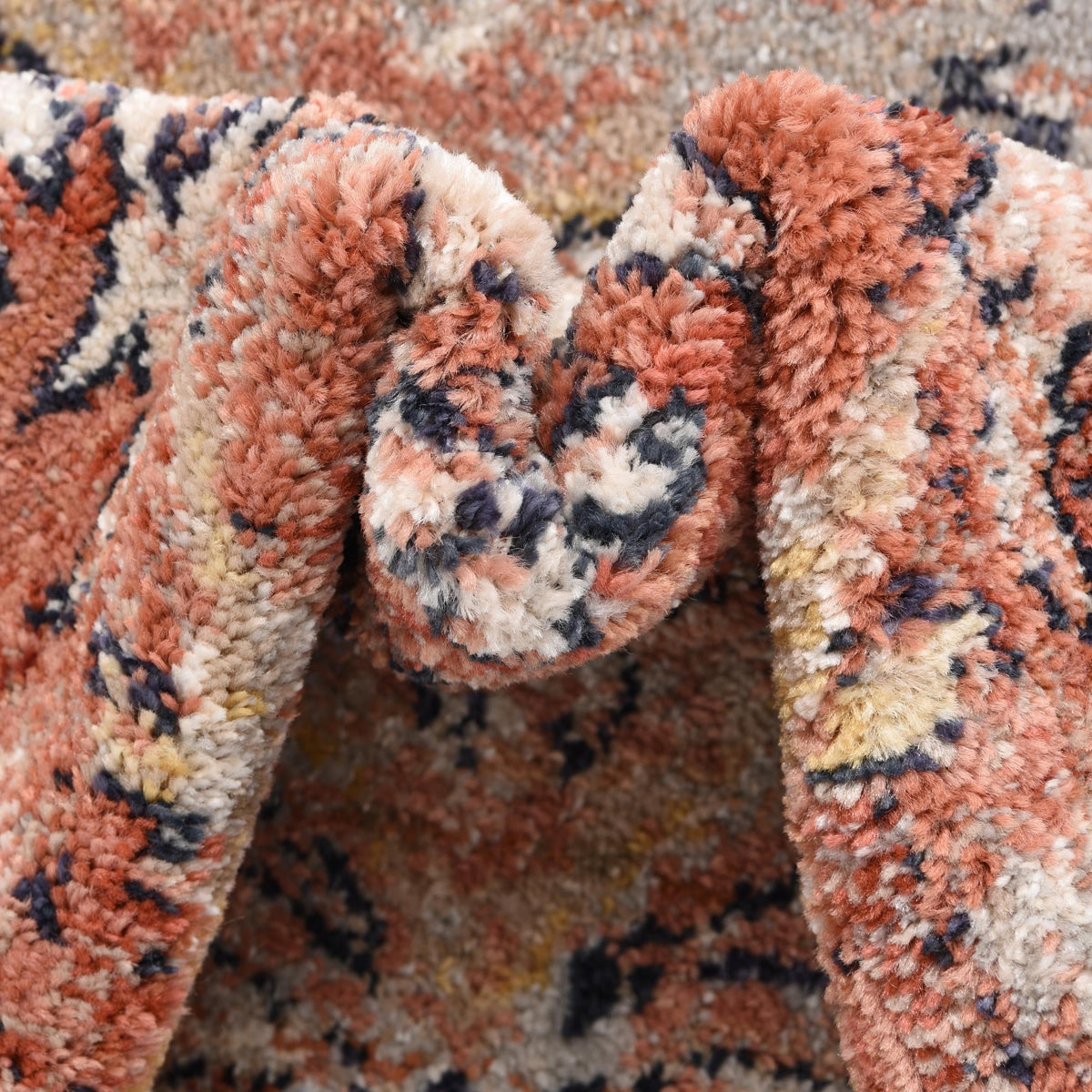 Seville Stripes Collection Area Rug -  Cordoba (Brick Red) Round Brick Red  lifestyle 30
