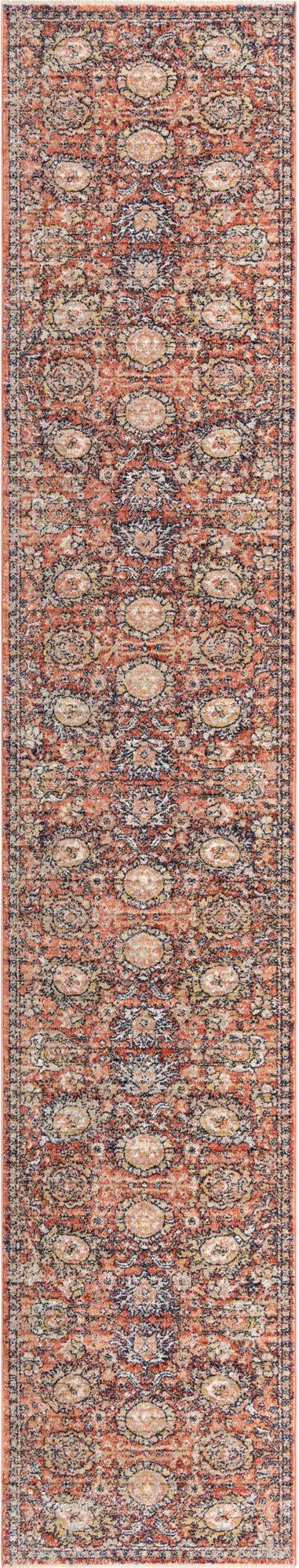 Seville Stripes Collection Area Rug -  Cordoba (Brick Red) Runner Brick Red  lifestyle 6