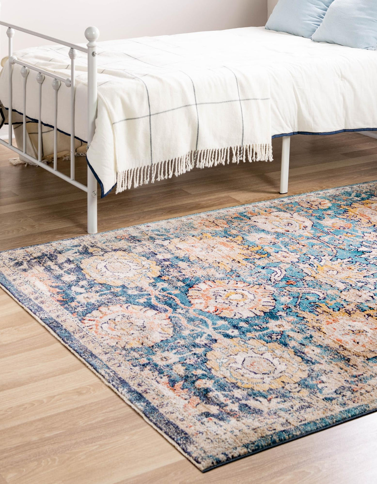 Seville Stripes Collection Area Rug -  Cordoba (Blue) Rectangle Blue  lifestyle 3