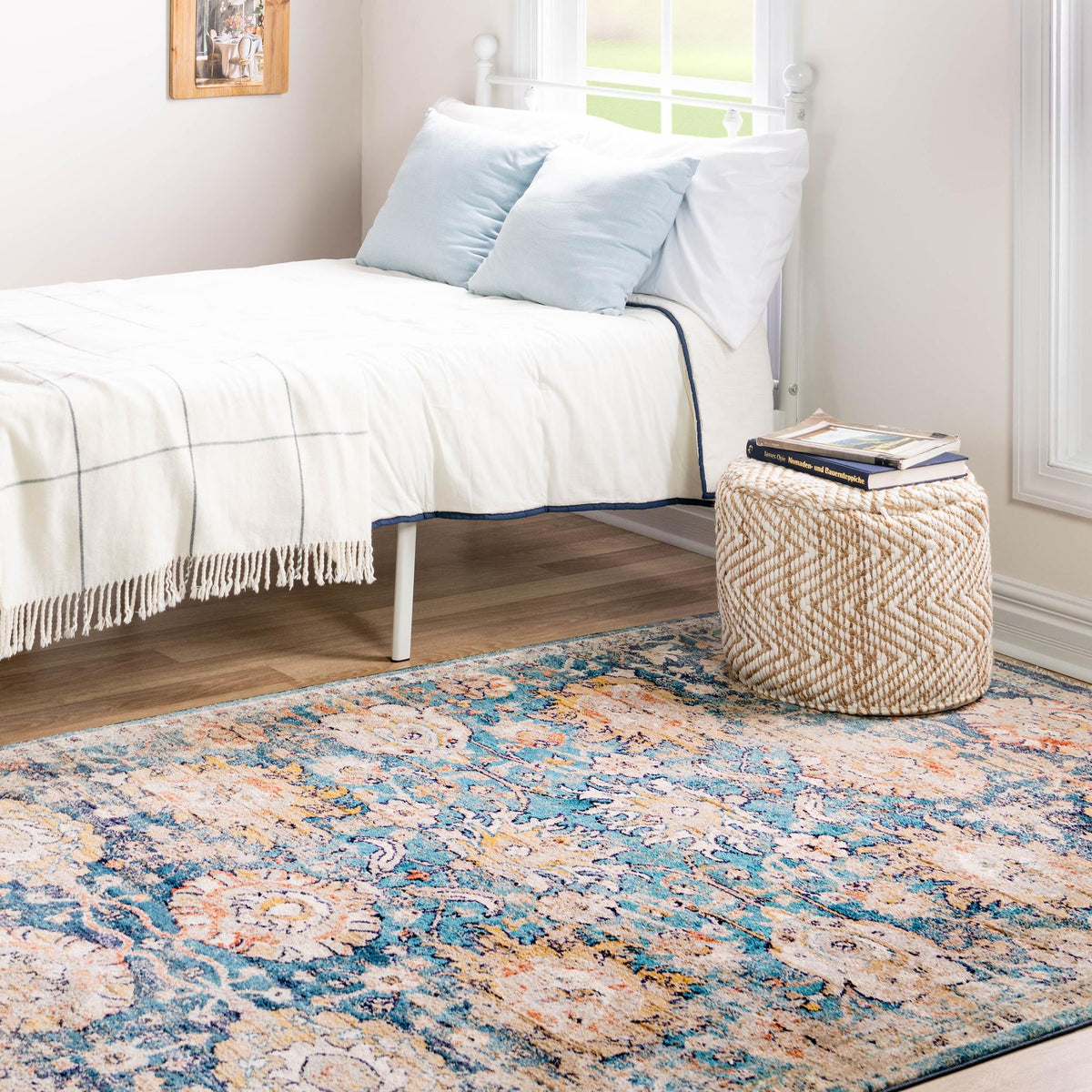 Seville Stripes Collection Area Rug -  Cordoba (Blue) Rectangle Blue  lifestyle 5