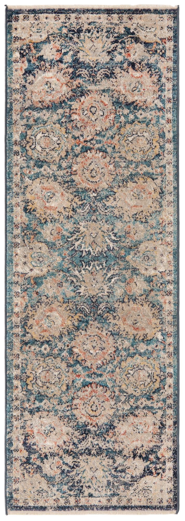Seville Stripes Collection Area Rug -  Cordoba (Blue) Runner Blue  lifestyle 6