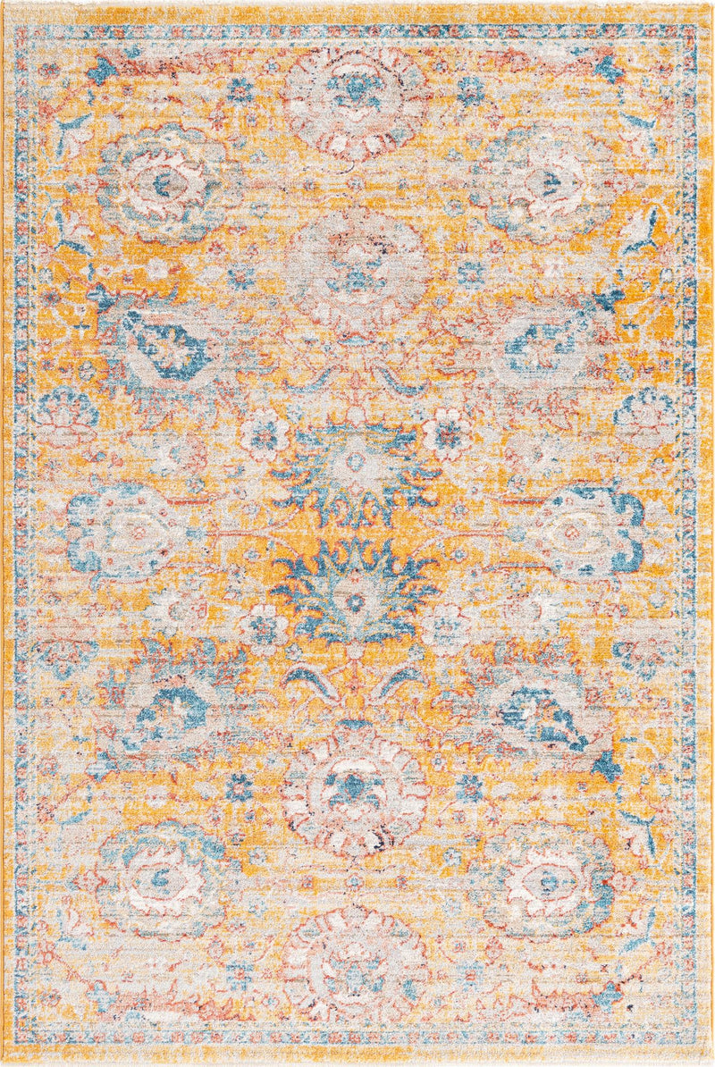 Seville Stripes Collection Area Rug -  Cordoba (Yellow) Rectangle Yellow  lifestyle 2