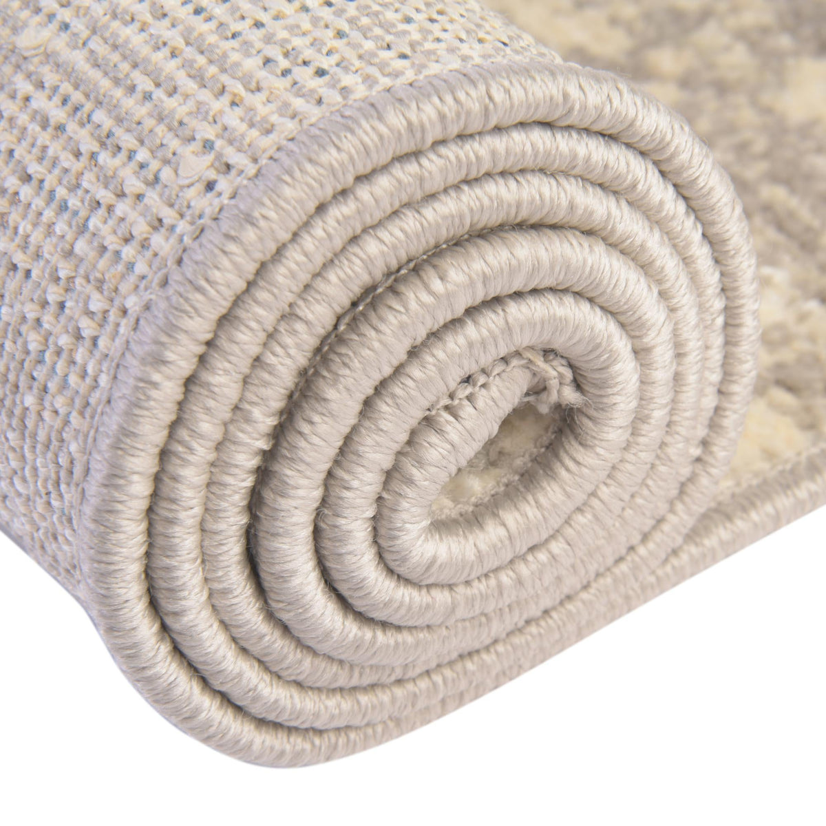 Seville Stripes Collection Area Rug -  Cordoba (Gray) Round Gray  lifestyle 48