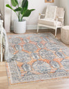 Seville Stripes Collection Area Rug -  Granada (Brick Red) Rectangle Brick Red  lifestyle 2