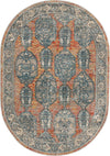 Seville Stripes Collection Area Rug -  Granada (Brick Red) Oval Brick Red  lifestyle 4