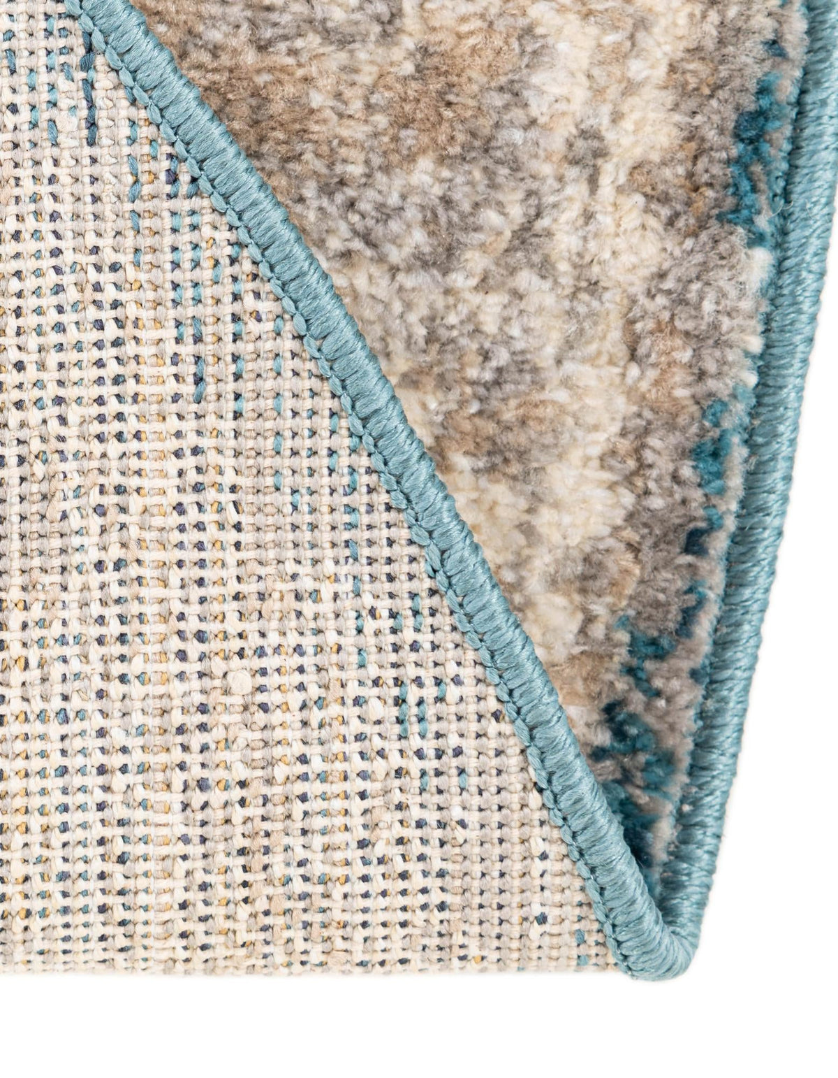 Seville Stripes Collection Area Rug -  Granada (Blue) Round Blue  lifestyle 25