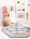 Seville Stripes Collection Area Rug -  Granada (Blue) Octagon Blue  lifestyle 10