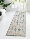 Seville Stripes Collection Area Rug -  Granada (Blue) Runner Blue  lifestyle 11
