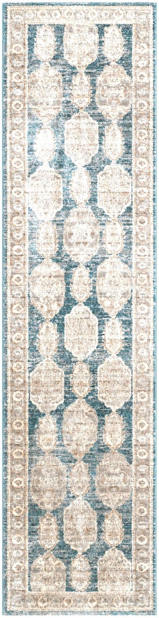 Seville Stripes Collection Area Rug -  Granada (Blue) Runner Blue  lifestyle 29