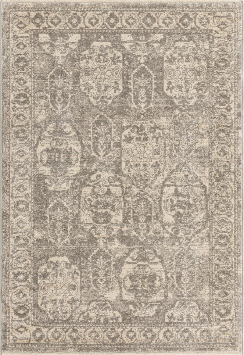 Seville Stripes Collection Area Rug -  Granada (Gray) Rectangle Gray  lifestyle 2