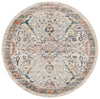 Seville Stripes Collection Area Rug -  Malaga (Ivory) Round Ivory  lifestyle 2