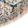 Seville Stripes Collection Area Rug -  Malaga (Ivory) Round Ivory  lifestyle 27