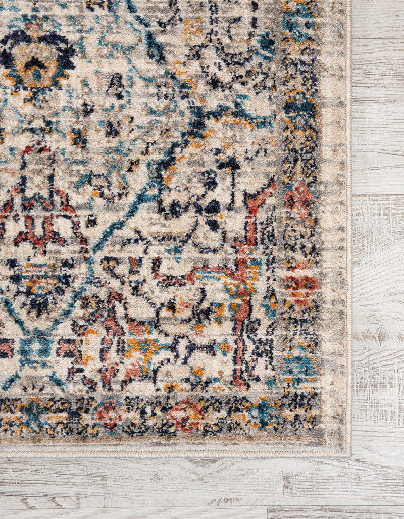 Seville Stripes Collection Area Rug -  Malaga (Ivory) Octagon Ivory  lifestyle 20