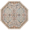 Seville Stripes Collection Area Rug -  Malaga (Ivory) Octagon Ivory  lifestyle 5