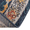 Seville Stripes Collection Area Rug -  Malaga (Navy Blue) Round Navy Blue  lifestyle 38