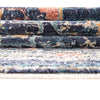 Seville Stripes Collection Area Rug -  Malaga (Navy Blue) Square Navy Blue  lifestyle 62