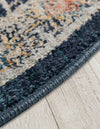 Seville Stripes Collection Area Rug -  Malaga (Navy Blue) Oval Navy Blue  lifestyle 21