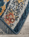 Seville Stripes Collection Area Rug -  Malaga (Navy Blue) Oval Navy Blue  lifestyle 22