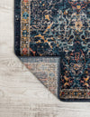 Seville Stripes Collection Area Rug -  Malaga (Navy Blue) Octagon Navy Blue  lifestyle 20