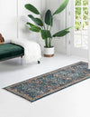 Seville Stripes Collection Area Rug -  Malaga (Navy Blue) Runner Navy Blue  lifestyle 18