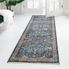 Seville Stripes Collection Area Rug -  Malaga (Navy Blue) Runner Navy Blue  lifestyle 71