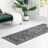 Seville Stripes Collection Area Rug -  Malaga (Navy Blue) Runner Navy Blue  lifestyle 76
