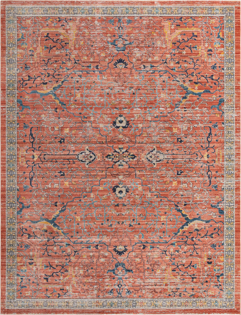 Seville Stripes Collection Area Rug -  Malaga (Brick Red) Rectangle Brick Red Main