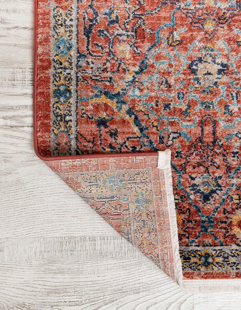Seville Stripes Collection Area Rug -  Malaga (Brick Red) Rectangle Brick Red  lifestyle 4