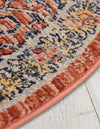 Seville Stripes Collection Area Rug -  Malaga (Brick Red) Oval Brick Red  lifestyle 22