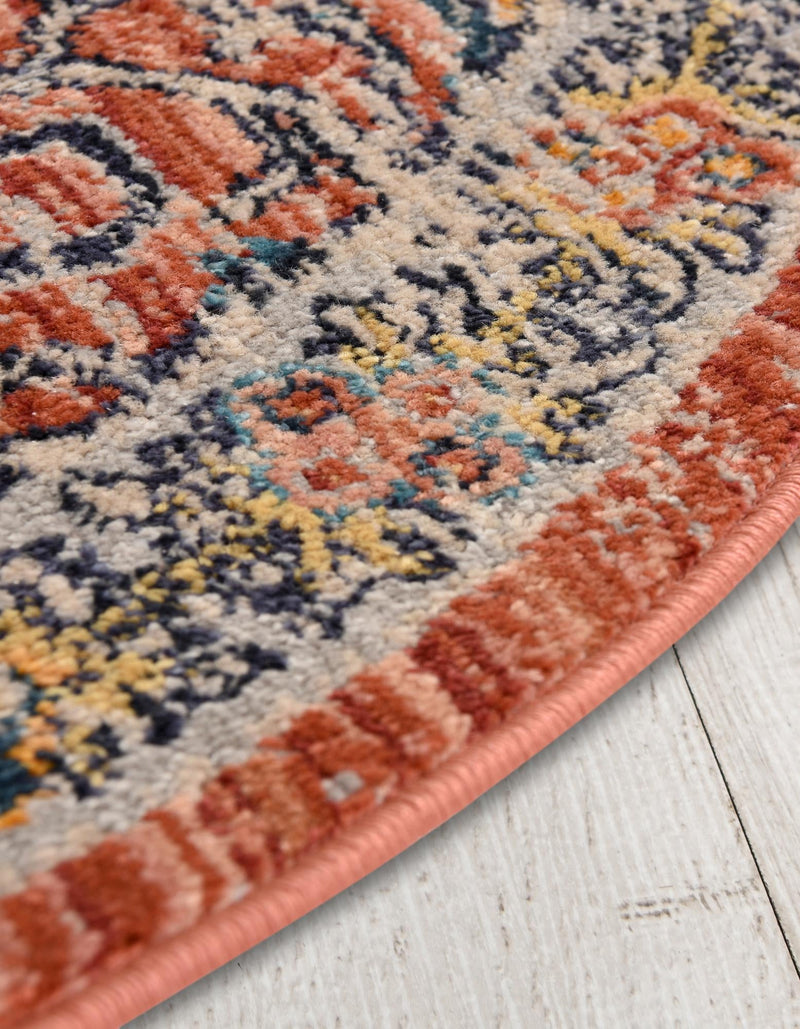 Seville Stripes Collection Area Rug -  Malaga (Brick Red) Oval Brick Red  lifestyle 22