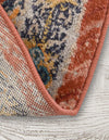 Seville Stripes Collection Area Rug -  Malaga (Brick Red) Oval Brick Red  lifestyle 23
