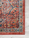 Seville Stripes Collection Area Rug -  Malaga (Brick Red) Octagon Brick Red  lifestyle 20