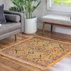 Seville Stripes Collection Area Rug -  Malaga (Yellow) Square Yellow  lifestyle 70