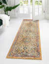 Seville Stripes Collection Area Rug -  Malaga (Yellow) Runner Yellow  lifestyle 11